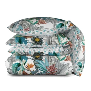 PARURE Housse de couette + taie d'oreiller satin de coton - Zanzibar Blanc*CXLbyChristianLacroix Discount