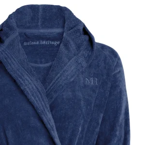 Peignoir avec capuche - Bleu foncé*Maison Héritage Discount