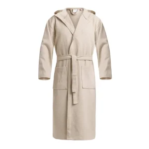 Peignoir avec capuche - Nid d'abeille Taupe*Ines by Ines de la Fressange Discount