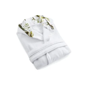 Peignoir avec capuche en coton ultra doux et absorbant - Jungle Blanc*Rodier Discount