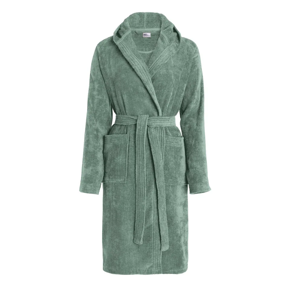 peignoir_avec_capuche_en__0-18.webp Peignoir avec capuche en coton peigné ultra doux et absorbant - Vert bouteille*Ines by Ines de la Fressange Online