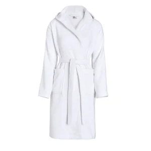 Peignoir avec capuche en coton velours ultra doux et absorbant - Blanc*Ines by Ines de la Fressange Online