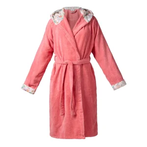 Peignoir avec capuche en coton ulta absorbant - Meadow Rose hibiscus*Cacharel Online