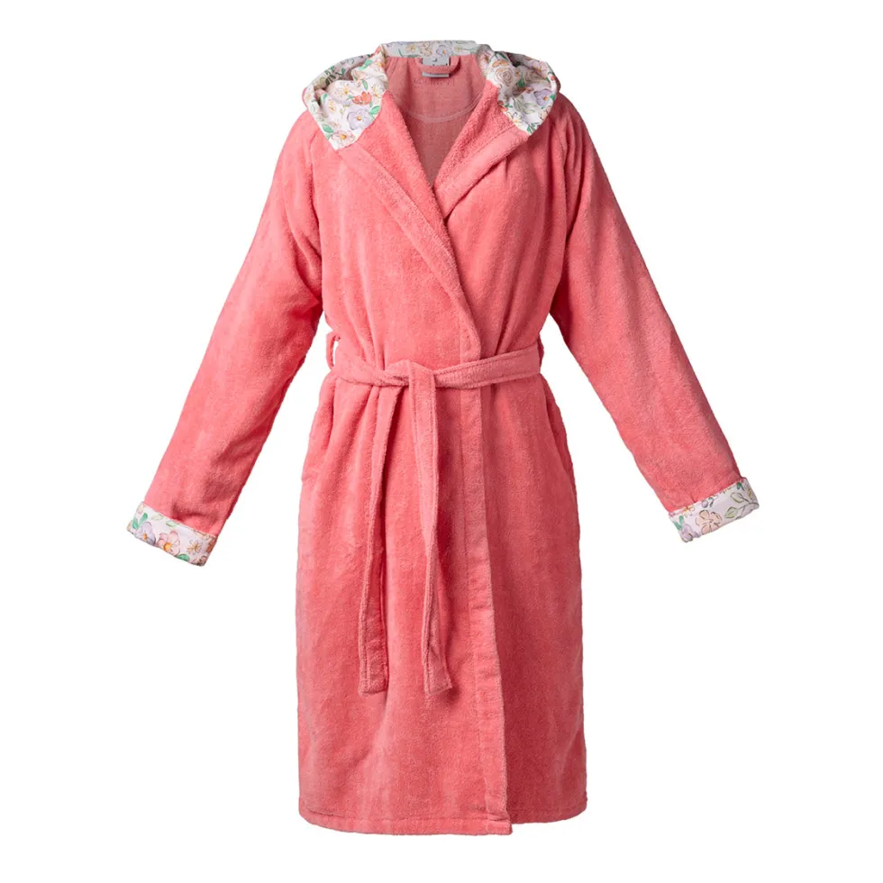 peignoir_avec_capuche_en__0-5.webp Peignoir avec capuche en coton ulta absorbant - Meadow Rose hibiscus*Cacharel Online