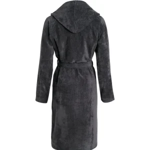 Peignoir avec capuche en coton ultra doux et absorbant - Gris foncé*Rodier Clearance