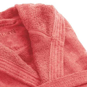 Peignoir avec capuche en coton ulta absorbant - Rose hibiscus*Cacharel Clearance