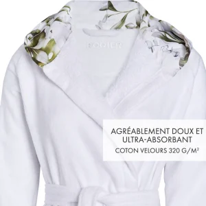 Peignoir avec capuche en coton ultra doux et absorbant - Jungle Blanc*Rodier Discount
