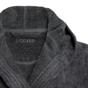 Peignoir avec capuche en 100% coton - Gris foncé*Chevignon Discount