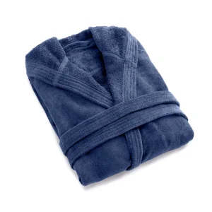 Peignoir avec capuche en coton ulta absorbant - Bleu foncé*Cacharel Best