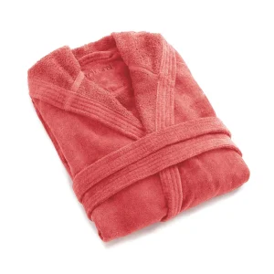 Peignoir avec capuche en coton ulta absorbant - Rose hibiscus*Cacharel Clearance