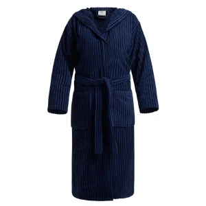 Peignoir avec capuche Rayures tissées Jacquard - Bleu foncé*Ines by Ines de la Fressange New