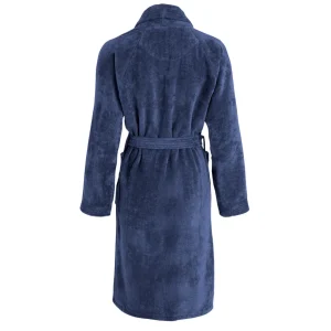 Peignoir avec col châle - Bleu foncé*Maison Héritage Discount