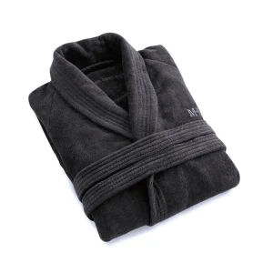 Peignoir avec col châle - Gris foncé*Maison Héritage Outlet