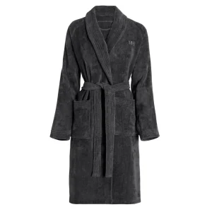 Peignoir avec col châle - Gris foncé*Maison Héritage Outlet