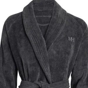 Peignoir avec col châle - Gris foncé*Maison Héritage Outlet