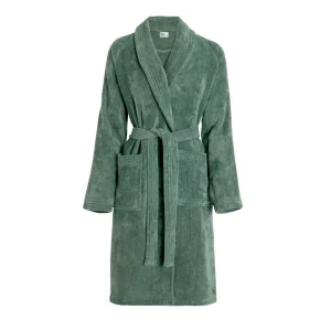 Peignoir avec col châle en coton velours ultra doux et absorbant - Vert sauge*Ines by Ines de la Fressange Fashion