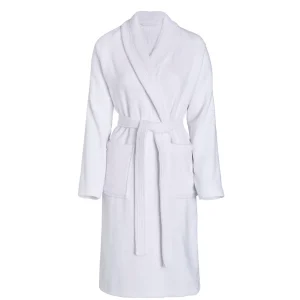 Peignoir avec col châle en 100% coton - Blanc*Chevignon Online