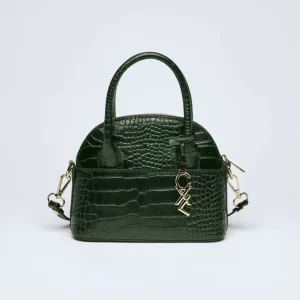 Petit sac bowling Bel-air en cuir croco*CXLbyChristianLacroix Online