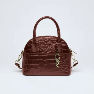Petit sac bowling Bel-air en cuir croco*CXLbyChristianLacroix Online
