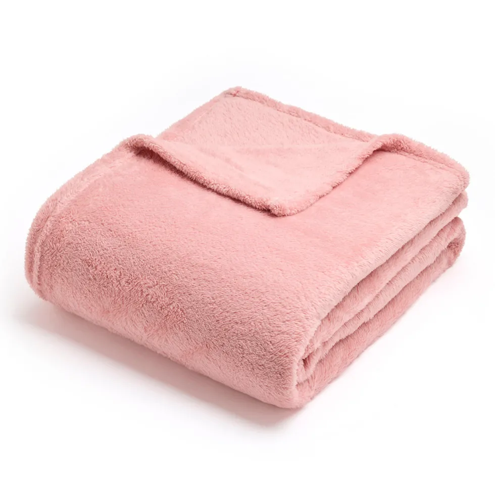 plaid_en_polaire__rose_cl_0-1.webp Plaid en polaire - Rose clair - 180 x 220 cm*Rodier Discount