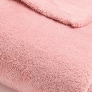 Plaid en polaire - Rose clair - 180 x 220 cm*Rodier Discount