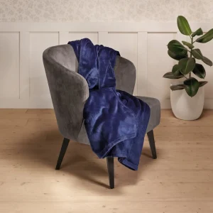 Plaid en polaire ultra doux et gonflant - Bleu - 180 x 220 cm*Ines by Ines de la Fressange Best