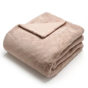 Plaid imitation fourrure - Beige - 130 x 180 cm*Rodier Fashion