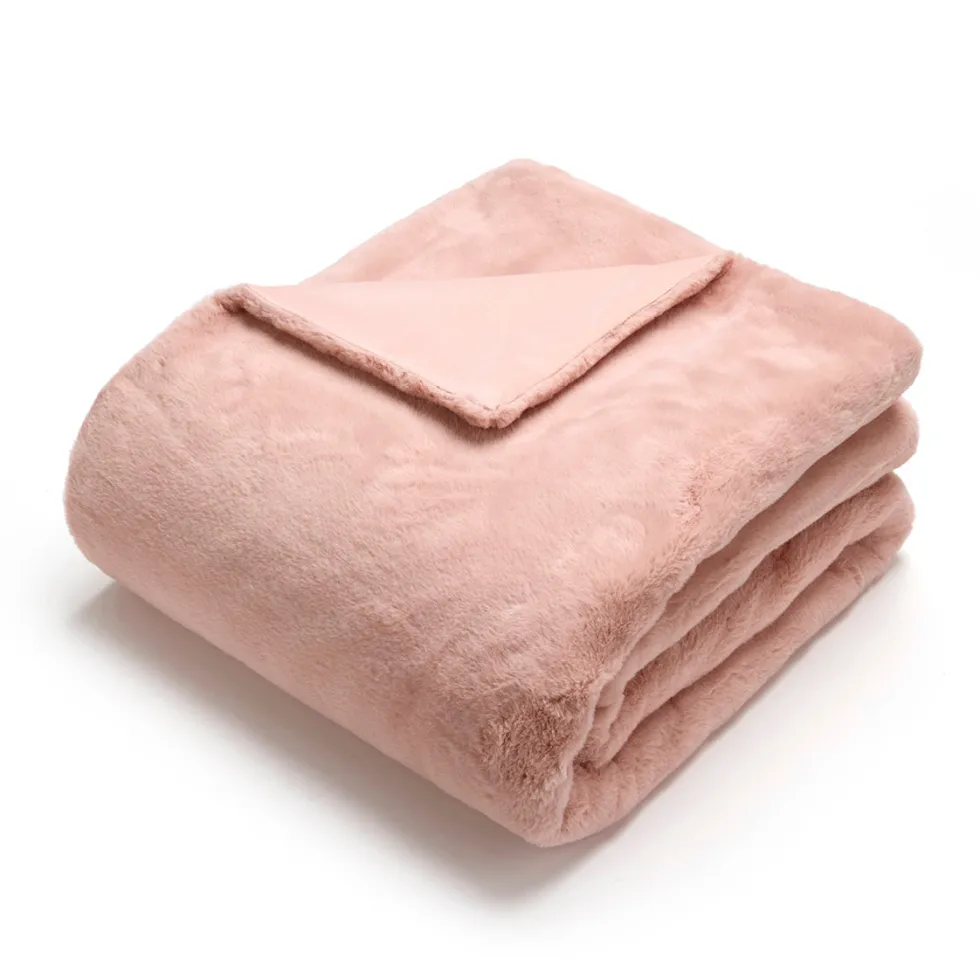 plaid_imitation_fourrure__0-7.webp Plaid imitation fourrure Rose clair - 130 x 180 cm*Cacharel Online