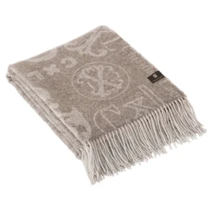 Plaid tissé - Signature taupe : 130 x 180 cm*CXLbyChristianLacroix Outlet