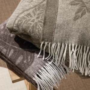 Plaid tissé en cachemire Toco Marron - 130 x 180 cm*Maison Héritage Fashion