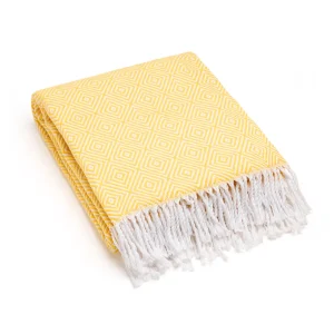 Plaid tissé Milan Jaune - 130 x 180 cm*Chevignon Discount