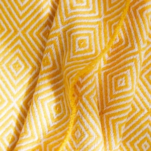 Plaid tissé Milan Jaune - 130 x 180 cm*Chevignon Discount