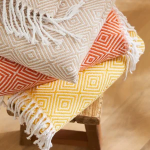 Plaid tissé Milan Jaune - 130 x 180 cm*Chevignon Discount