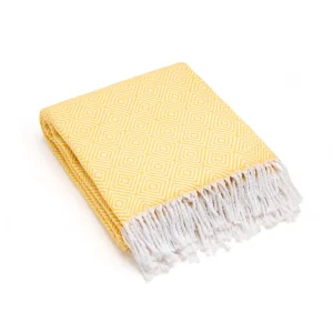 Plaid tissé Venise Jaune - 130 x 180 cm*Rodier Fashion
