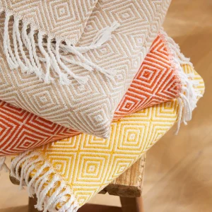 Plaid tissé Venise Jaune - 130 x 180 cm*Rodier Fashion