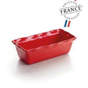 Plat à cake rectangulaire en céramique - Rouge*Brandt New