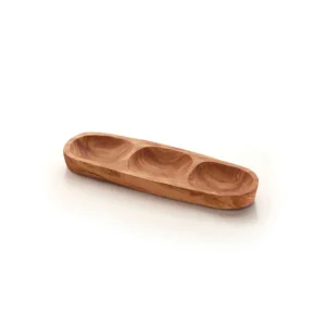 Plat à trois pièces en bois d'olivier fait à la main*Brandt Online