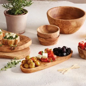Plat à trois pièces en bois d'olivier fait à la main*Brandt Online