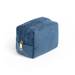 Pochette velours côtelé Bleu - 15 x 10 x 10 cm*Cacharel New