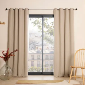 Rideau obscurcissant à œillets - Capri Taupe*Cacharel Discount