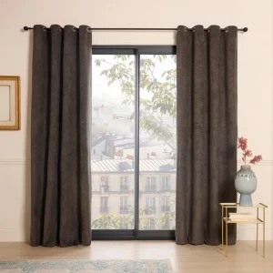 Rideau occultant à œillets - Casablanca Gris foncé*Cacharel Clearance