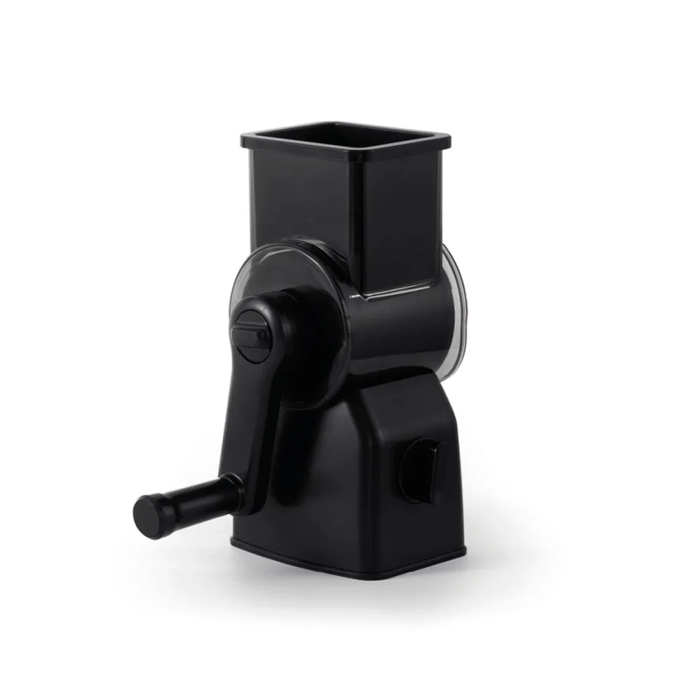 rotary_vegetable_and_chee_2.webp Rotary vegetable and cheese mill + 3 exchangeable blades - Silver / Black*Sauter Outlet