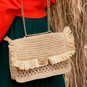 Sac porté épaule Lola en raphia confectionné à la main*CXLbyChristianLacroix Best