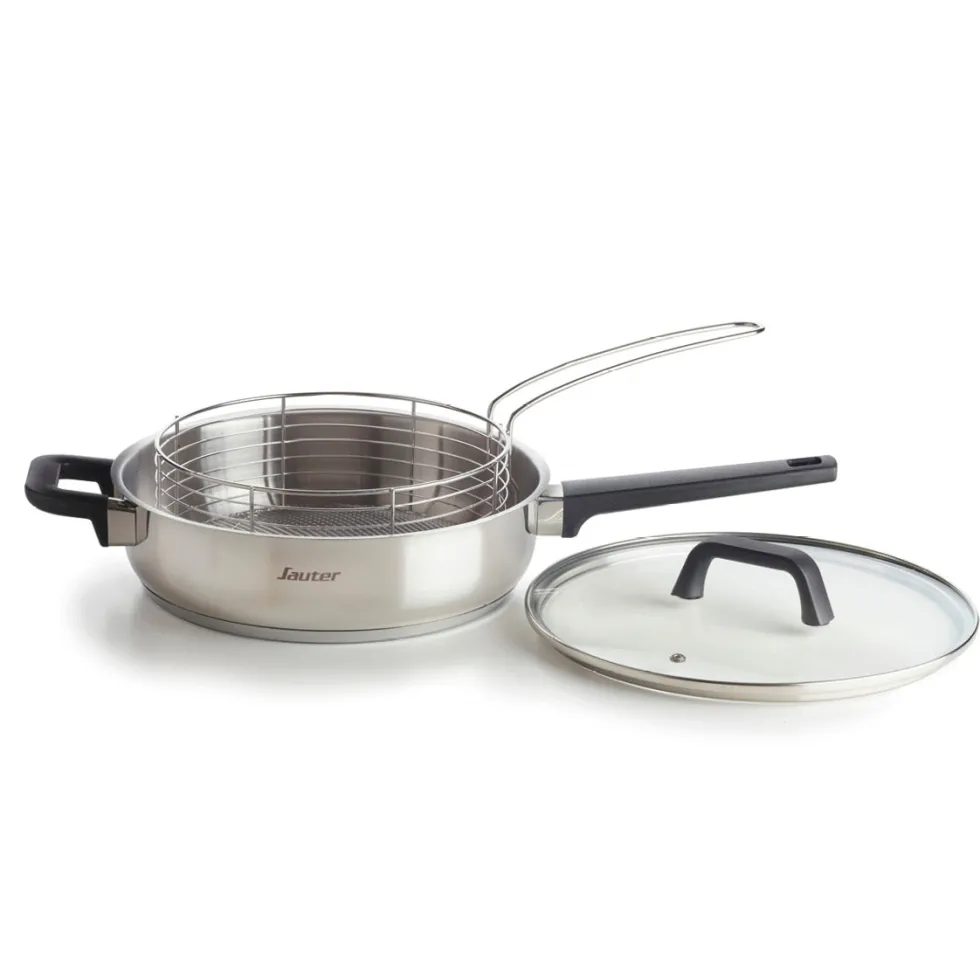 sauteuse_avec_couvercle_q_0.webp Sauteuse avec couvercle Qulinox - Triple fond - acier inoxydable - panier à friture - Argenté*Sauter Online