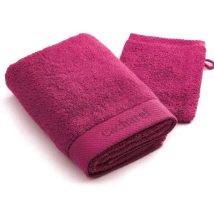 Serviette + gant de toilette - Fuchsia*Cacharel Discount