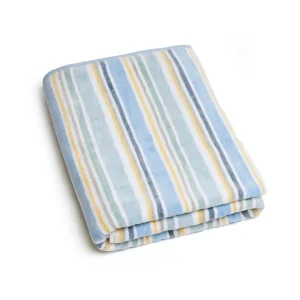 Serviette de plage à rayures en 100% coton - ultra douce et absorbante - Multico jaune - 100 x 180 cm*Chevignon Discount