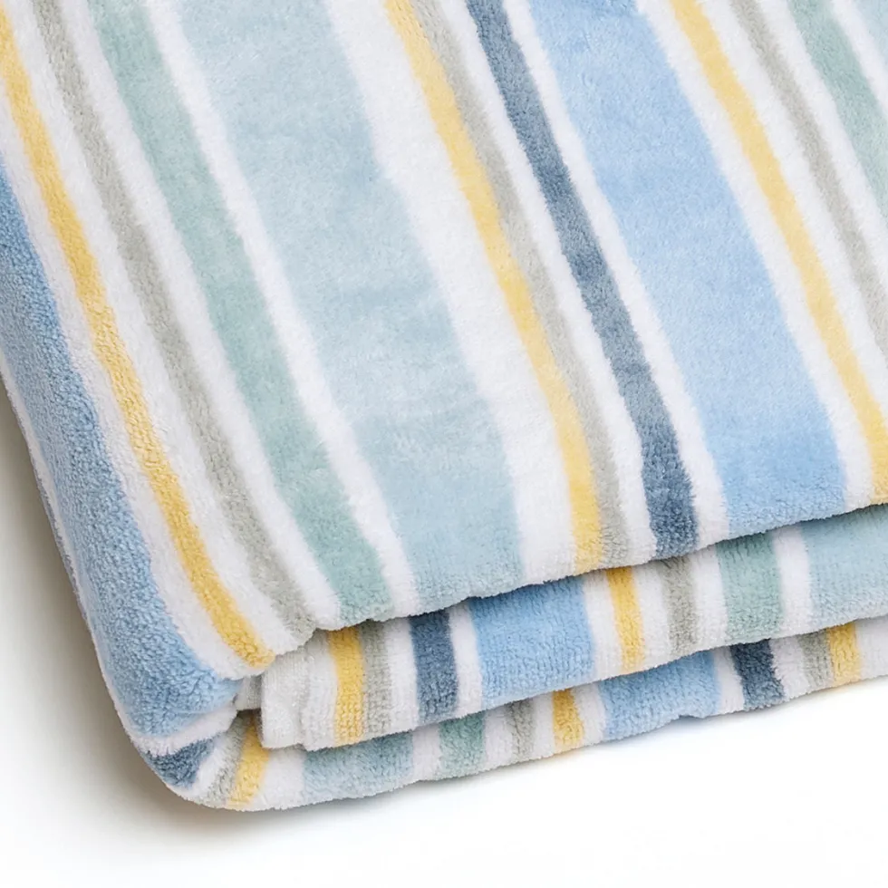 serviette_de_plage__rayur_1-1.webp Serviette de plage à rayures en 100% coton - ultra douce et absorbante - Multico jaune - 100 x 180 cm*Chevignon Discount