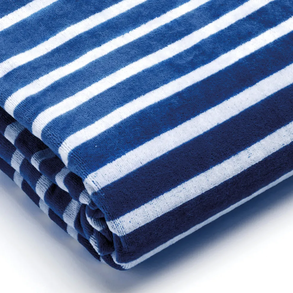 serviette_de_plage_charli_1-2.webp Serviette de plage Charlie Bleu foncé - 90 x 180 cm*Rodier Sale