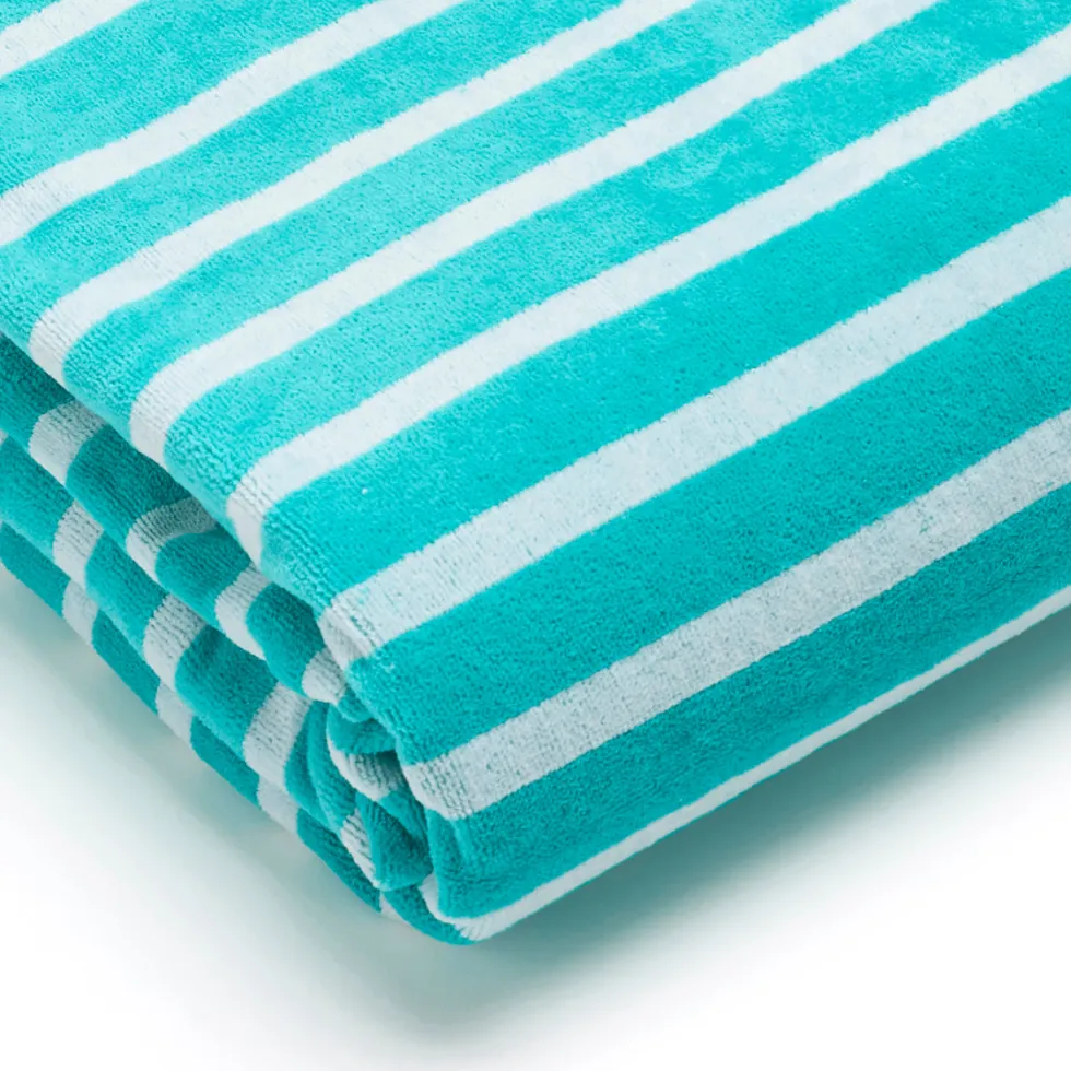 serviette_de_plage_gabrie_1.webp Serviette de plage Gabrielle Turquoise - 90 x 180 cm*Ines by Ines de la Fressange Discount