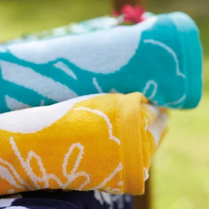 Serviette de plage Hibiscus Jaune - 90 x 180 cm*Cacharel Hot